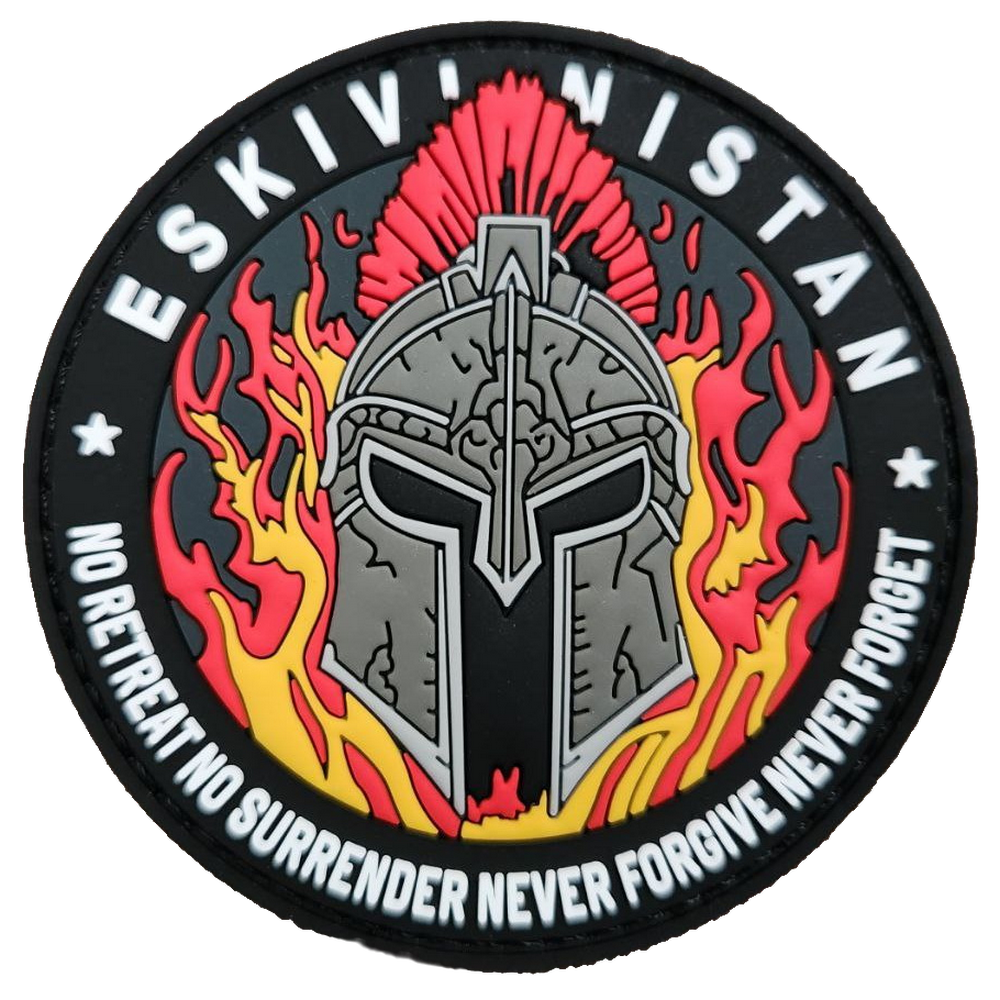 Parche PVC 3D con velcro – ESKIVINISTAN No retreat No surrender