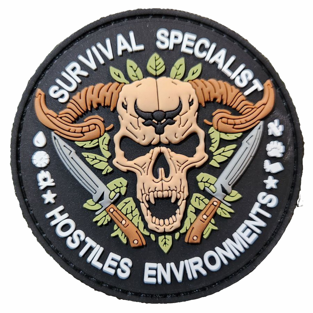 Parche PVC 3D con velcro – HOSTILE Environments - vista 3