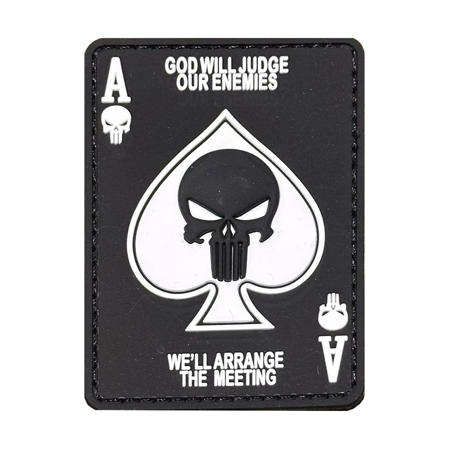 Parche PVC 3D con velcro – PUNISHER - Carta Poker AS - vista 5