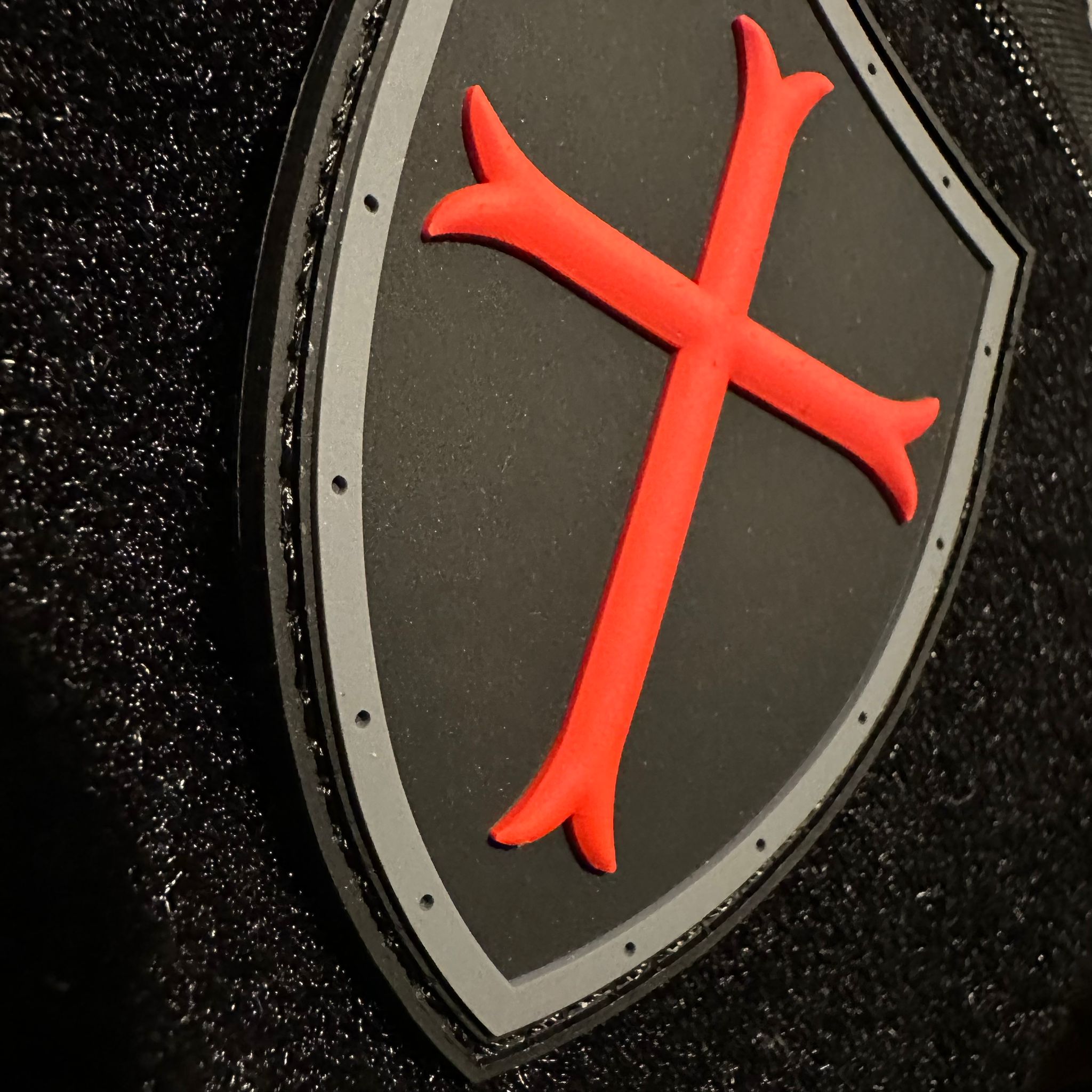 Parche PVC 3D con velcro – TEMPLARIOS Escudo generico - vista 4