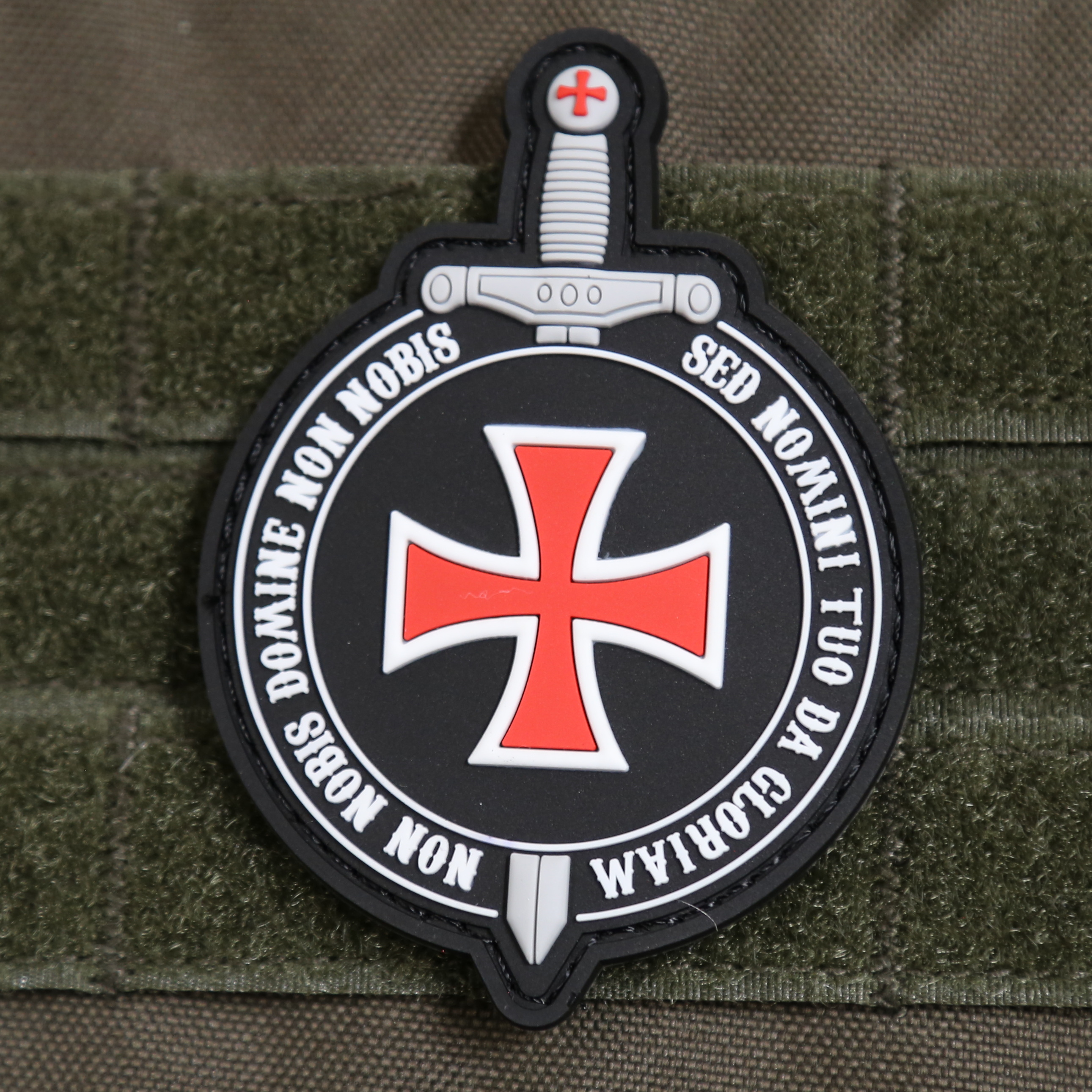 Parche PVC 3D con velcro – TEMPLARIOS Escudo templarios - vista 2