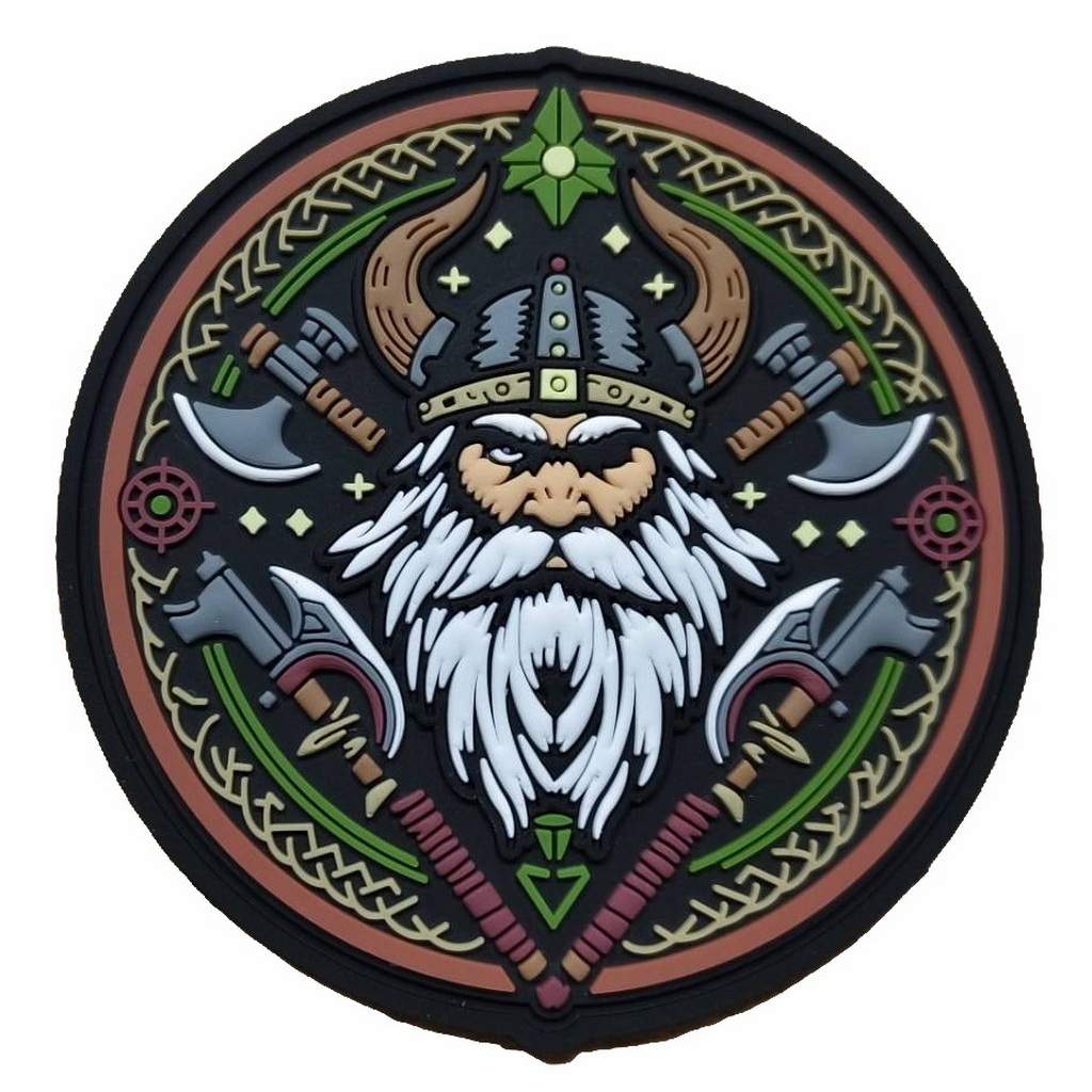 Parche PVC 3D con velcro – VIKINGO - ODIN - vista 2