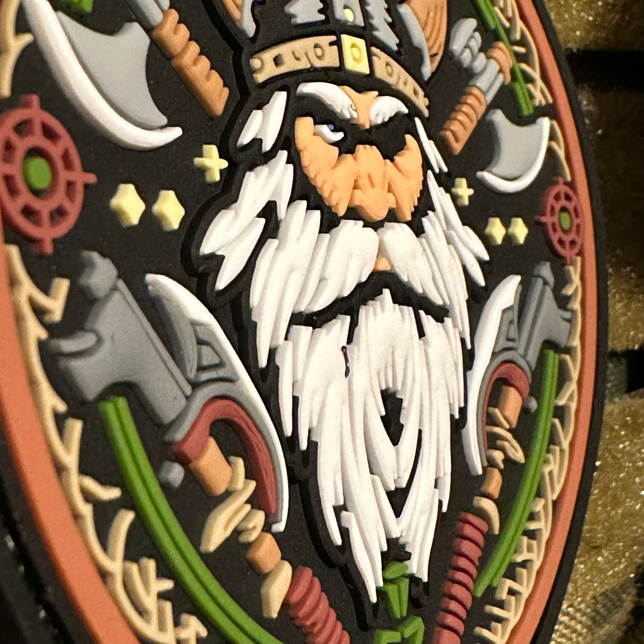 Parche PVC 3D con velcro – VIKINGO - ODIN - vista 3